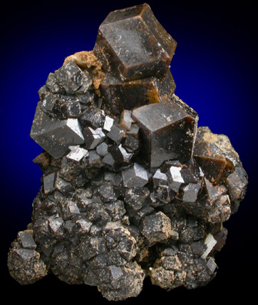 Andradite-Grossular Garnet with Stilbite from Trantimou, Kayes Region, Mali