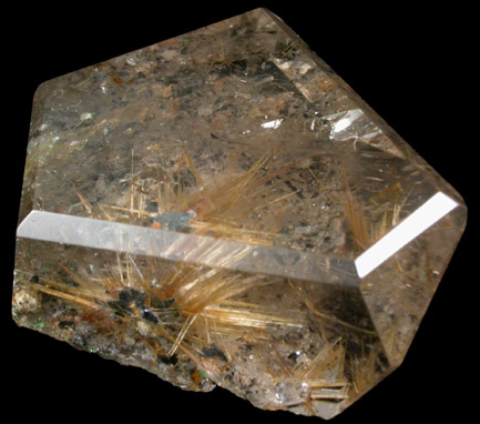 Rutile and Hematite in Smoky Quartz (Rutilated Quartz) from Novo Horizonte, Bahia, Brazil