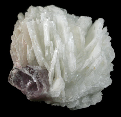 Albite var. Cleavelandite with Lepidolite from Himalaya Mine, Mesa Grande District, San Diego County, California