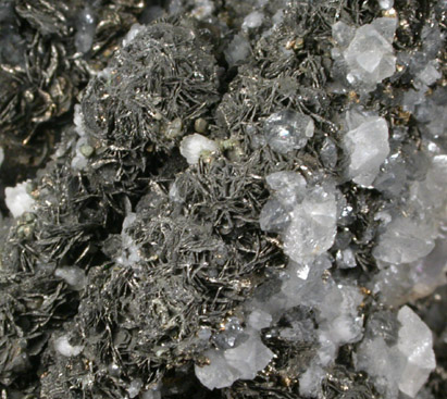 Pyrrhotite, Arsenopyrite, Pyrite, Calcite, Gypsum var. Selenite from (Naica District), Mexico