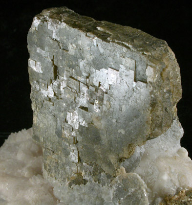 Siderite on Calcite from Poudrette Quarry, Mont Saint-Hilaire, Qubec, Canada