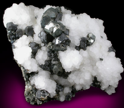 Tennantite-Tetrahedrite on Quartz from El Cobre Mine, Concepcion del Oro, Zacatecas, Mexico