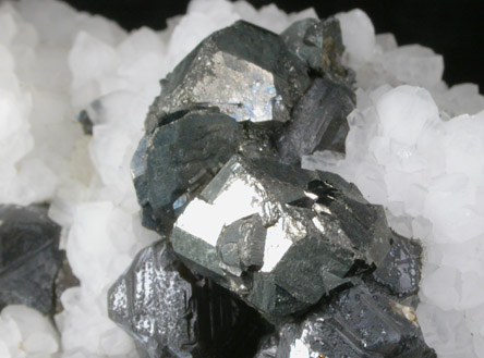 Tennantite-Tetrahedrite on Quartz from El Cobre Mine, Concepcion del Oro, Zacatecas, Mexico