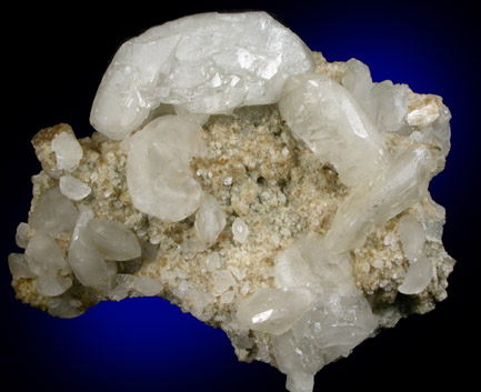 Calcite and Stilbite from Kibblehouse Quarry, Perkiomenville, Montgomery County, Pennsylvania