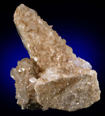 Scheelite, Calcite, Fluorite on Quartz from Yaogangxian Mine, Nanling Mountains, Hunan Province, China
