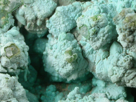Chrysocolla and Calcite from Chimney Rock Quarry, Bound Brook, Somerset County, New Jersey