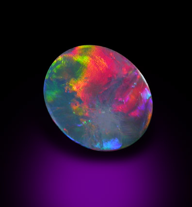 Opal (triplet of laminated boulder opal and glass) from Australia