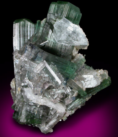 Elbaite Tourmaline with Topaz and Lepidolite from Virgem de Lapa, Minas Gerais, Brazil