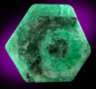 Beryl var. Emerald (polished crystal section) from Vasquez-Yacopi District, Colombia