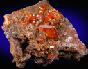 Wulfenite on Willemite, Calcite, Quartz from Red Cloud Mine, Silver District, La Paz County, Arizona