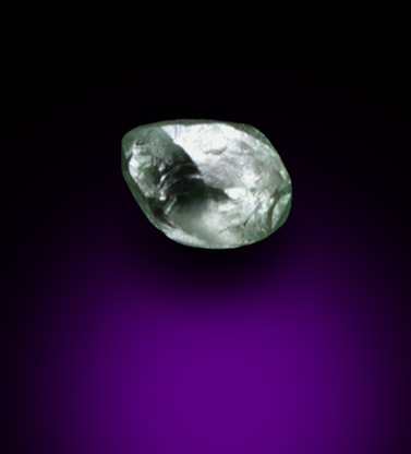Diamond (0.05 carat green dodecahedral crystal) from Guaniamo, Bolivar Province, Venezuela
