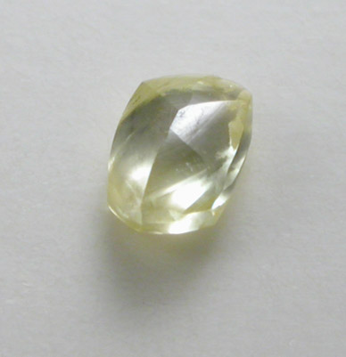 Diamond (0.11 carat fancy-yellow dodecahedral crystal) from Matto Grosso, Brazil