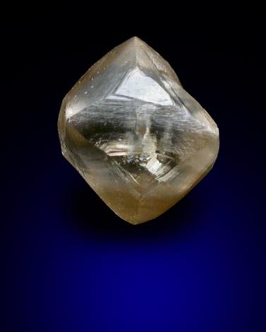 Diamond (0.70 carat brown octahedral crystal) from Northern Cape Province, South Africa