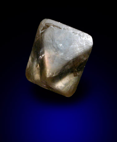 Diamond (0.68 carat brown octahedral crystal) from Northern Cape Province, South Africa