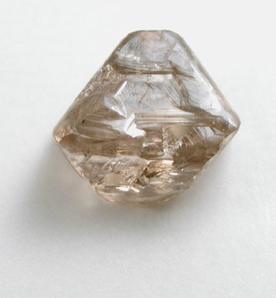 Diamond (0.82 carat brown octahedral crystal) from Northern Cape Province, South Africa