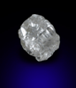 Diamond (0.67 carat colorless complex cubic crystal) from Magna Egoli Mine, Zimmi property along the Sewa River, Sierra Leone
