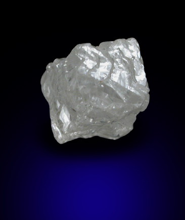 Diamond (0.97 carat intergrown colorless cubic crystals) from Magna Egoli Mine, Zimmi property along the Sewa River, Sierra Leone