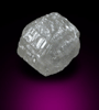 Diamond (1.12 carat colorless cubic crystal) from Magna Egoli Mine, Zimmi property along the Sewa River, Sierra Leone