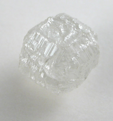 Diamond (1.12 carat colorless cubic crystal) from Magna Egoli Mine, Zimmi property along the Sewa River, Sierra Leone