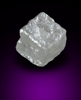 Diamond (0.58 carat colorless cubic crystal) from Magna Egoli Mine, Zimmi property along the Sewa River, Sierra Leone