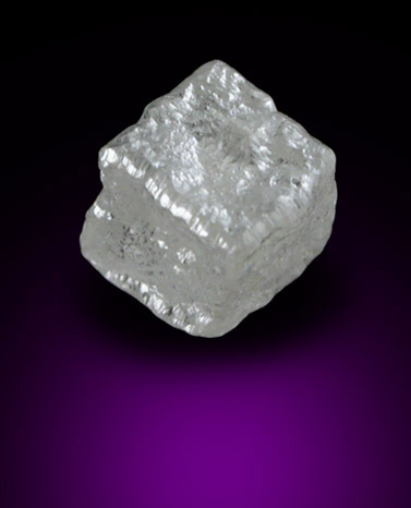 Diamond (0.58 carat colorless cubic crystal) from Magna Egoli Mine, Zimmi property along the Sewa River, Sierra Leone