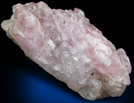 Quartz var. Rose Quartz Crystals from Rose Quartz Locality, Plumbago Mountain, Oxford County, Maine