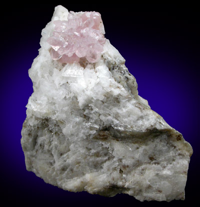 Quartz var. Rose Quartz Crystals from Rose Quartz Locality, Plumbago Mountain, Oxford County, Maine