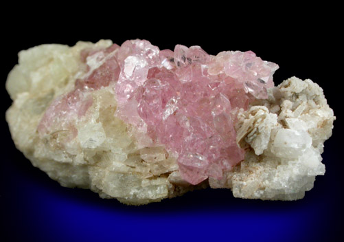 Quartz var. Rose Quartz Crystals from Rose Quartz Locality, Plumbago Mountain, Oxford County, Maine