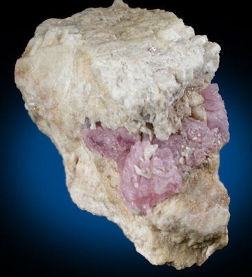 Quartz var. Rose Quartz Crystals from Rose Quartz Locality, Plumbago Mountain, Oxford County, Maine