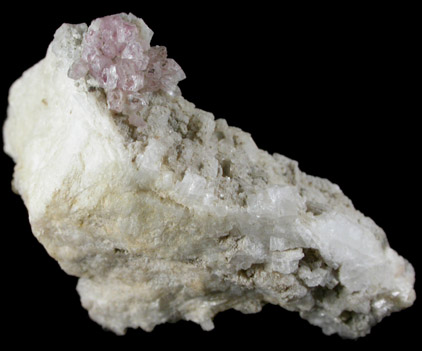 Quartz var. Rose Quartz Crystals from Rose Quartz Locality, Plumbago Mountain, Oxford County, Maine