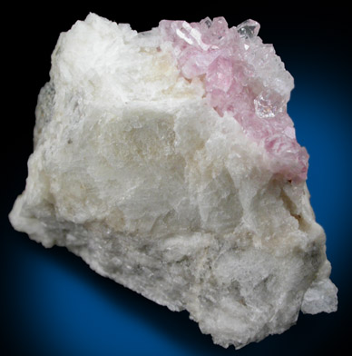 Quartz var. Rose Quartz Crystals from Rose Quartz Locality, Plumbago Mountain, Oxford County, Maine