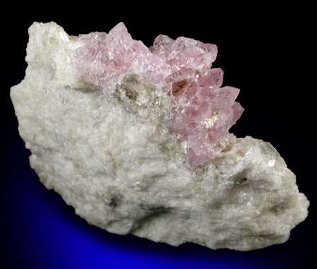 Quartz var. Rose Quartz Crystals from Rose Quartz Locality, Plumbago Mountain, Oxford County, Maine