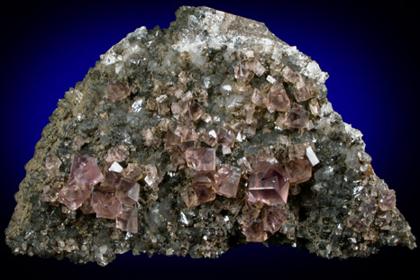 Fluorite (twinned crystals) from Newlandside Quarry, Stanhope, Weardale, County Durham, England
