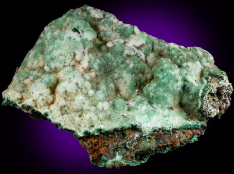 Quartz over Malachite from Mexico