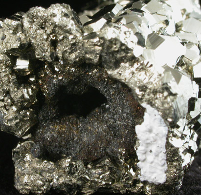Pyrite pseudomorph after Enargite from Quiruvilca District, Santiago de Chuco Province, La Libertad Department, Peru