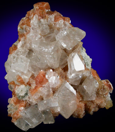 Calcite, Stellerite, Gmelinite-Ca, Chabazite-Ca from Sokolovskiy-Sarbaiskiy Mine, Rudnyy, Kustanay Oblast, Kazakhstan