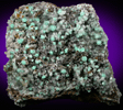 Calcite over Rosasite with Goethite from Omega Mine, Helvetia District, Pima County, Arizona