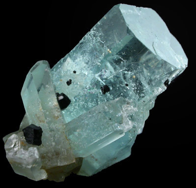 Beryl var. Aquamarine with Schorl Tourmaline from Erongo Mountains, 20 km north of Usakos, Namibia