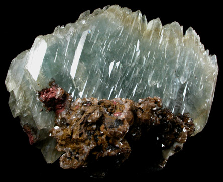 Barite on Siderite from Frizington, Cumbria, England