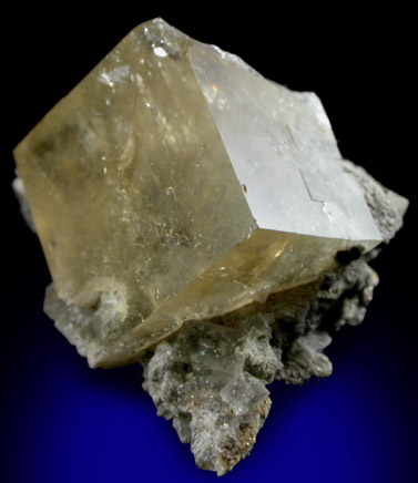 Fluorite on Limestone from May Stone Quarry, Fort Wayne, Allen County, Indiana