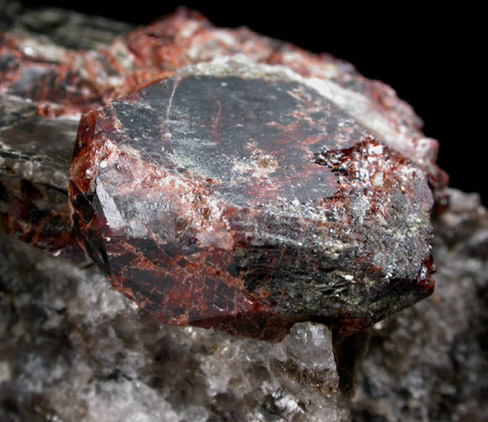 Almandine Garnet with Muscovite on Albite from Swamp No. 1 Quarry, Topsham, Sagadahoc County, Maine