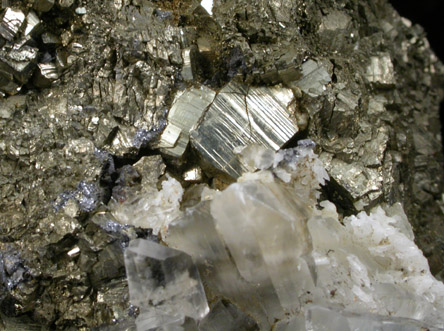 Pyrite with Gypsum from Darwin Mines, Inyo County, California