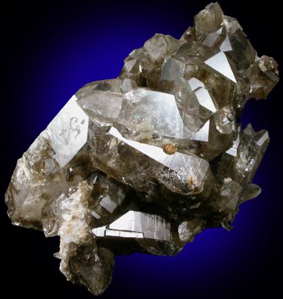 Quartz var. Smoky with Anatase from Siedelen Glacier, Furkhorn, Switzerland