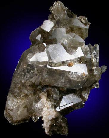 Quartz var. Smoky with Anatase from Siedelen Glacier, Furkhorn, Switzerland