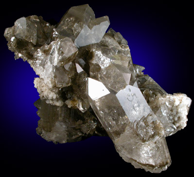 Quartz var. Smoky with Anatase from Siedelen Glacier, Furkhorn, Switzerland