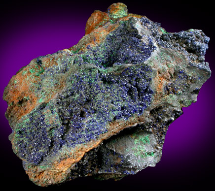 Azurite and Malachite from (Pluckemin Copper Mine?), New Jersey