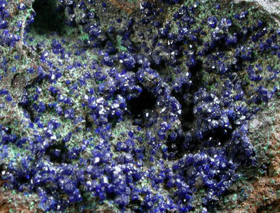 Azurite and Malachite from (Pluckemin Copper Mine?), New Jersey