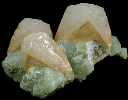Calcite and Prehnite from Roncari Quarry, East Granby, Hartford County, Connecticut