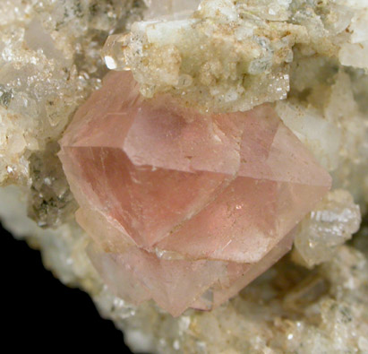 Fluorite on Quartz from Argentire, Mont Blanc Massif, Switzerland