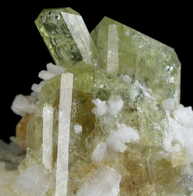 Brazilianite on Albite from Lavra do Corrego Frio, Linpolis, Divino das Laranjeras, Minas Gerais, Brazil (Type Locality for Brazilianite)